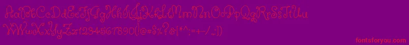 ButterflykidsRegular Font – Red Fonts on Purple Background