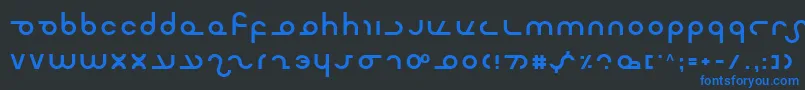 フォントMasterdom – 黒い背景に青い文字