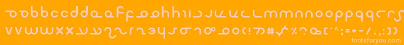 フォントMasterdom – オレンジの背景にピンクのフォント