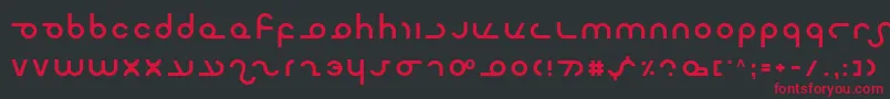 フォントMasterdom – 黒い背景に赤い文字