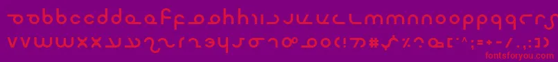 フォントMasterdom – 紫の背景に赤い文字