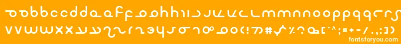 フォントMasterdom – オレンジの背景に白い文字