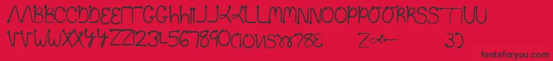 Toolazytopractice Font – Black Fonts on Red Background