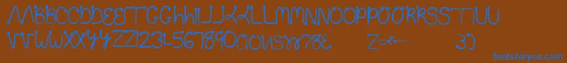 More about Toolazytopractice Font Toolazytopractice Font – Blue Fonts on Brown Background