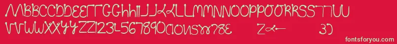 Toolazytopractice Font – Green Fonts on Red Background