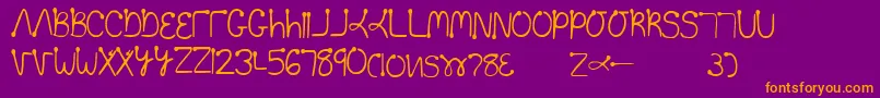 Toolazytopractice Font – Orange Fonts on Purple Background