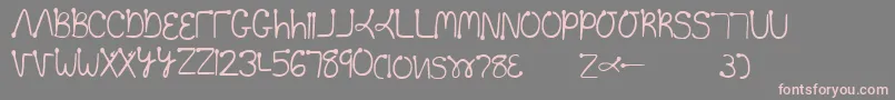 Toolazytopractice Font – Pink Fonts on Gray Background