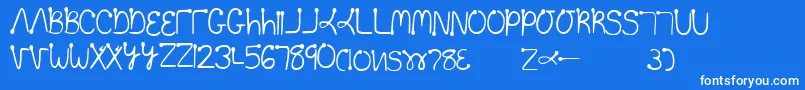 fuente Toolazytopractice – Fuentes Blancas Sobre Fondo Azul