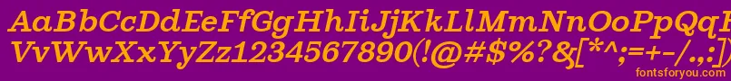 GhostlightItalic Font – Orange Fonts on Purple Background