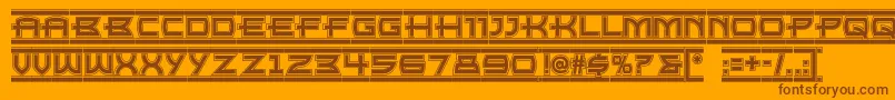 Empirestatenf Font – Brown Fonts on Orange Background