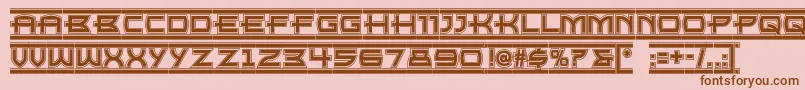 Empirestatenf Font – Brown Fonts on Pink Background