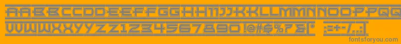 Empirestatenf Font – Gray Fonts on Orange Background