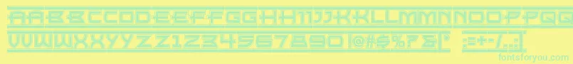 Empirestatenf Font – Green Fonts on Yellow Background