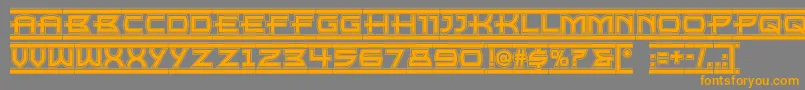Empirestatenf Font – Orange Fonts on Gray Background