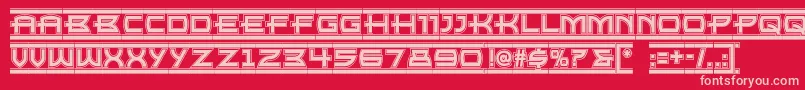 Empirestatenf Font – Pink Fonts on Red Background