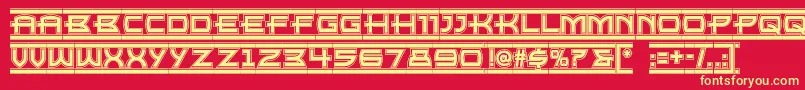 Empirestatenf Font – Yellow Fonts on Red Background