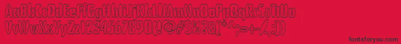 Puffedrice Font – Black Fonts on Red Background
