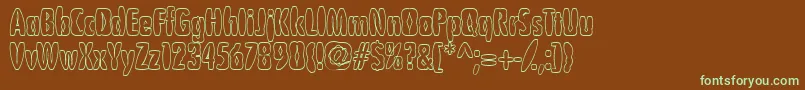 Puffedrice Font – Green Fonts on Brown Background
