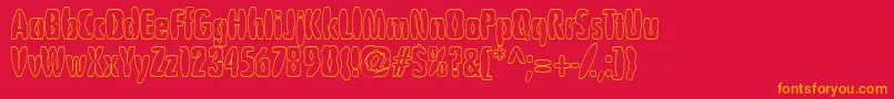 Puffedrice Font – Orange Fonts on Red Background