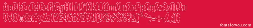 Puffedrice Font – Pink Fonts on Red Background