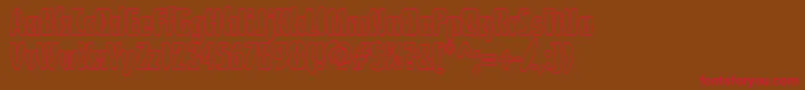 Puffedrice Font – Red Fonts on Brown Background