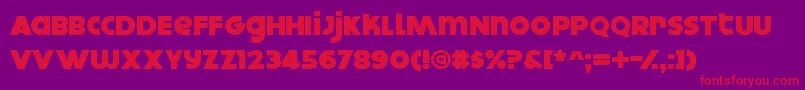 Fonte Dokyo ffy – fontes vermelhas em um fundo violeta