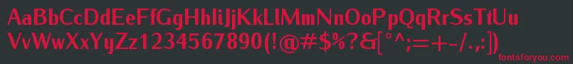 IwonacondheavyRegular Font – Red Fonts on Black Background