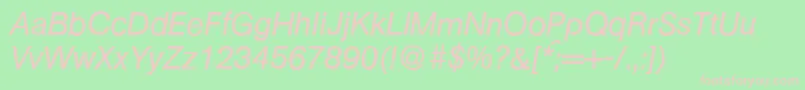 AtkinsItalic Font – Pink Fonts on Green Background