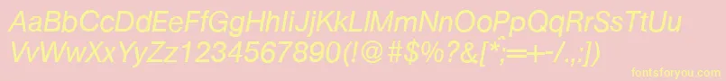 AtkinsItalic Font – Yellow Fonts on Pink Background