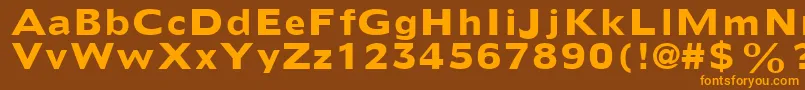 ExtensSsiBold Font – Orange Fonts on Brown Background