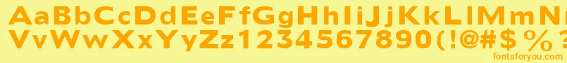 Шрифт ExtensSsiBold – оранжевые шрифты на жёлтом фоне