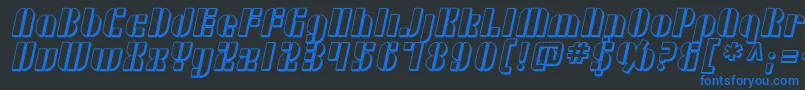 SfRetrospliceShaded Font – Blue Fonts on Black Background