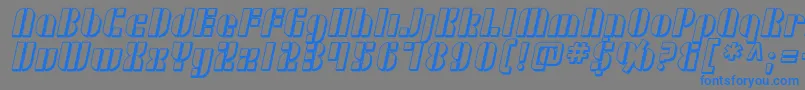 SfRetrospliceShaded Font – Blue Fonts on Gray Background