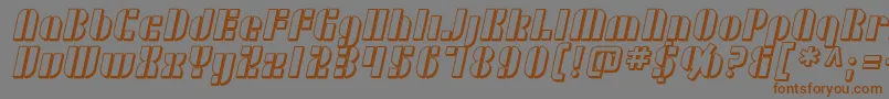 SfRetrospliceShaded Font – Brown Fonts on Gray Background