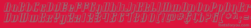 SfRetrospliceShaded Font – Gray Fonts on Red Background