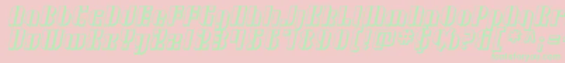 SfRetrospliceShaded-Schriftart – Grüne Schriften auf rosa Hintergrund