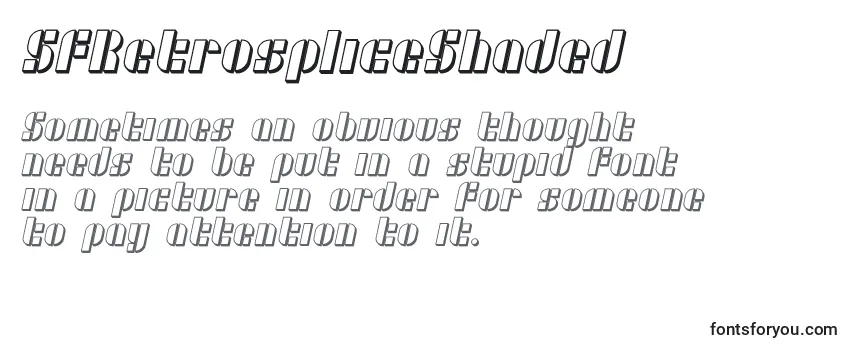 SfRetrospliceShaded Font