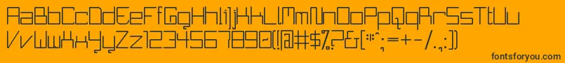 CurvatureXd-Schriftart – Schwarze Schriften auf orangefarbenem Hintergrund