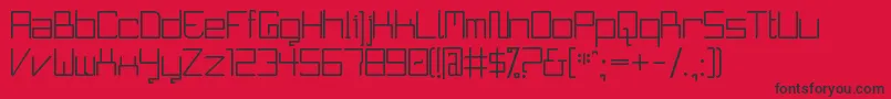 CurvatureXd Font – Black Fonts on Red Background