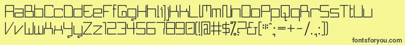 CurvatureXd Font – Black Fonts on Yellow Background