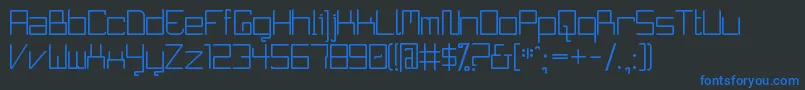 CurvatureXd Font – Blue Fonts on Black Background