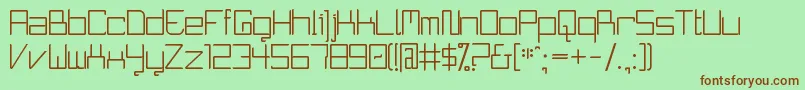 CurvatureXd Font – Brown Fonts on Green Background