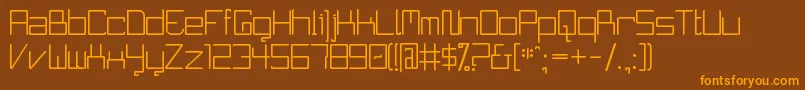 CurvatureXd Font – Orange Fonts on Brown Background