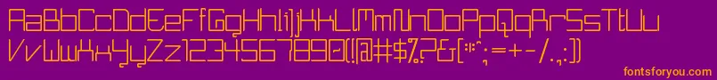 CurvatureXd Font – Orange Fonts on Purple Background