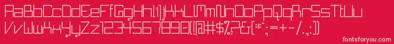 CurvatureXd Font – Pink Fonts on Red Background