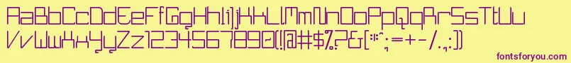 CurvatureXd Font – Purple Fonts on Yellow Background