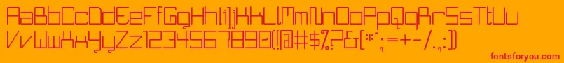 CurvatureXd Font – Red Fonts on Orange Background