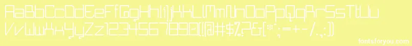 CurvatureXd Font – White Fonts on Yellow Background