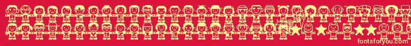 FdAlp Font – Yellow Fonts on Red Background