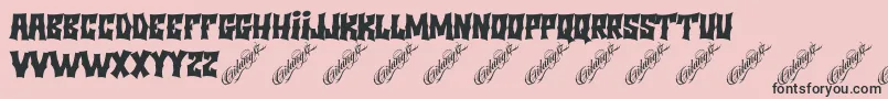 Minggupagi Font – Black Fonts on Pink Background